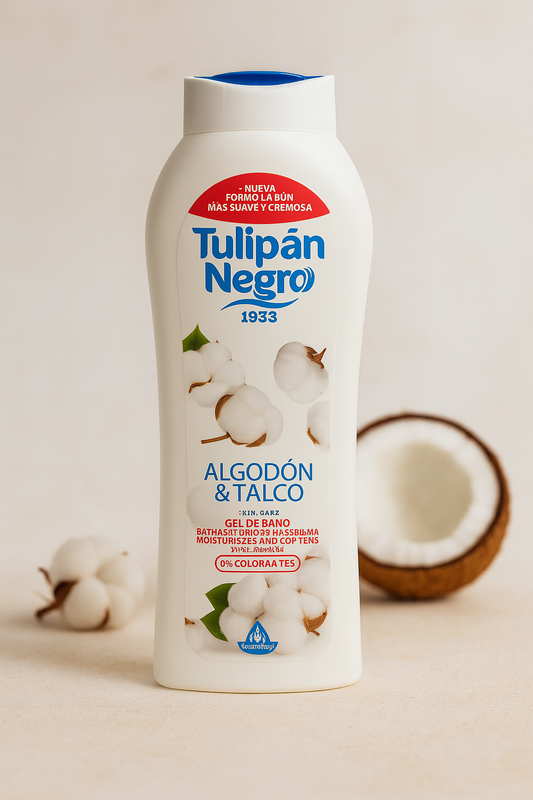 Gel Douche Tulipán Negro – Algodón & Talco 650 ml