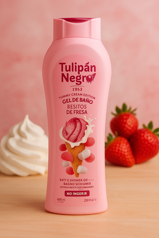 Gel Douche Tulipán Negro – Besitos de Fresa 650 ml